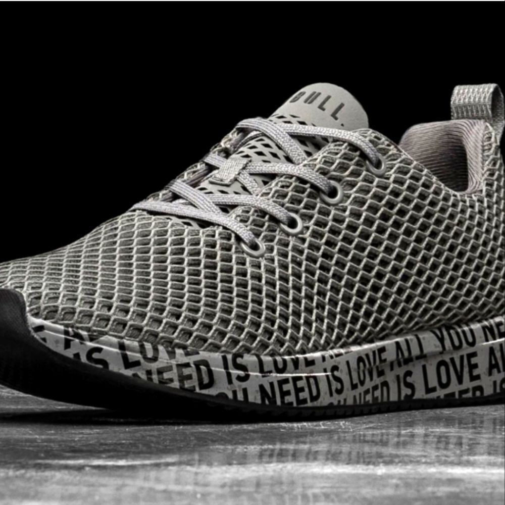 NOBULL WZEXOR All You Need Is Love Dark Grey Mesh Runners Sneakers